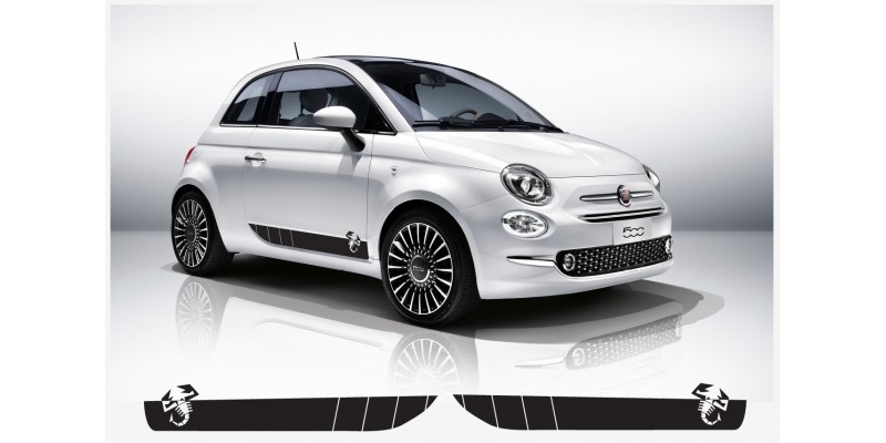 Decal to fit Fiat 500 side decal kit with scorpion L+R