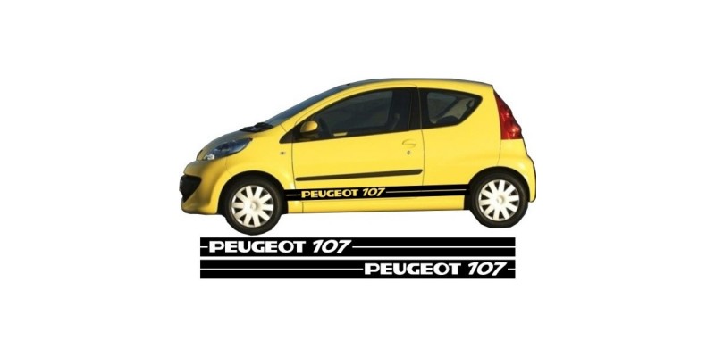Decal to fit Peugeot 107 side decal sticker stripe kit