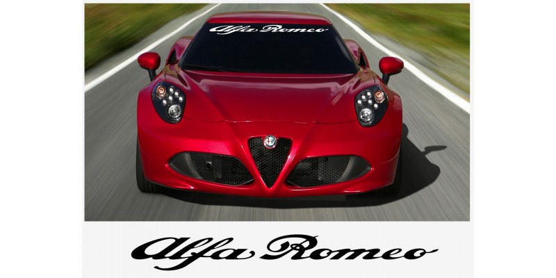 Aufkleber passend für Alfa Romeo Frontscheiben Sonnenblendstreifen Aufkleber