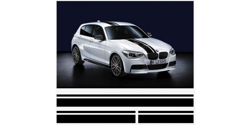 Aufkleber passend für BMW 1er M Performance streifen satz