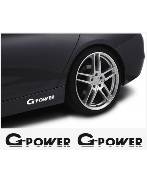 Aufkleber passend für BMW G Power Aufkleber Seitenaufkleber 220mm 2Stk  Satz
