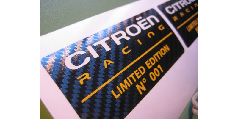 Aufkleber passend für Citroen DS3 Racing Limited Edition Aufkleber x2 Wunschnummer