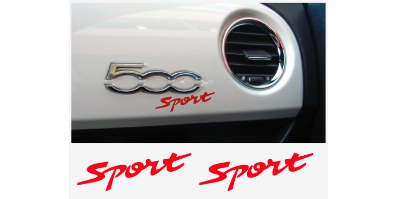 Decal to fit Fiat 500 ABARTH SPORT dashboard decal 2 pcs.