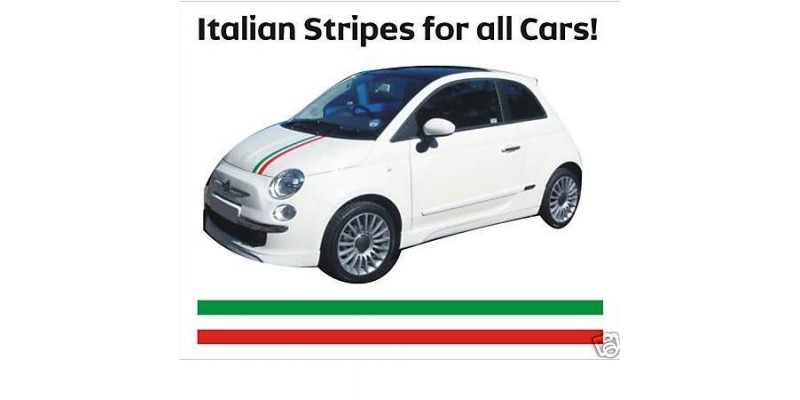 Aufkleber passend für Fiat 500 Auto Hauben Motorhauben Aufkleber Haubenaufkleber Italia