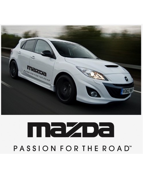 Aufkleber passend für Mazda passion for the road Seitenaufkleber Aufkleber Satz 1400mm