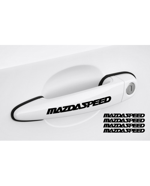 Aufkleber passend für Mazda Speed Türgriff Aufkleber Satz 4Stk, 120mm
