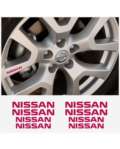 Aufkleber passend für Nissan Felgen- Fenster- Bremssattel- Spiegel Aufkleber – 4+4 Stück im Set