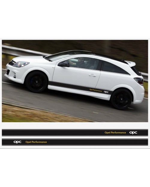 Aufkleber passend für Opel Performance OPC Seitenaufkleber Aufkleber Streifen 2Stk. Satz 225cm