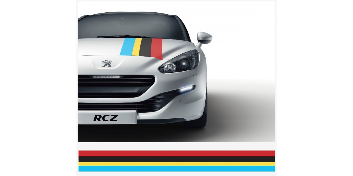 Aufkleber passend für Peugeot Sport Motorsport Rally streifen Aufkleber  45cm x 125cm - PEU0022 - FÜR PEUGEOT