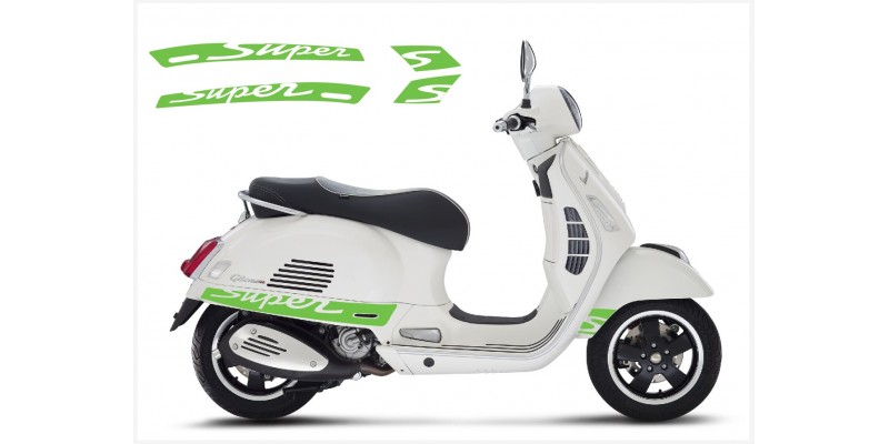 Decal to fit Vespa GT GTS Super Sport side decal Super V2 (green)
