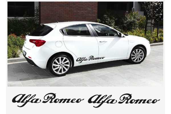 Aufkleber passend für Alfa Romeo Aufkleber Seitenaufkleber Satz 2 Stk. L+R 100 cm