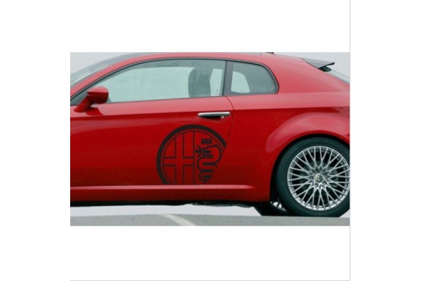 Aufkleber passend für Alfa Romeo Aufkleber Seitenaufkleber Satz 2 Stk. L+R 58 cm