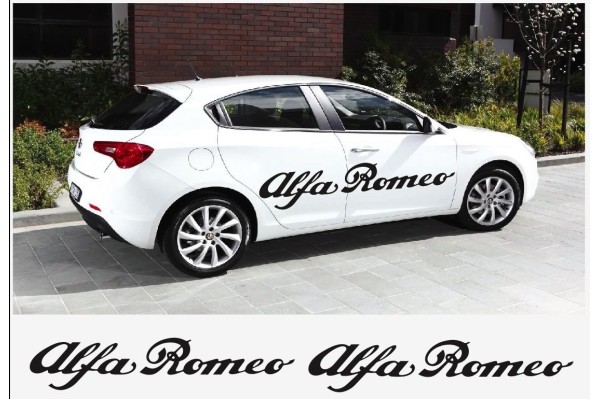 Aufkleber passend für Alfa Romeo Aufkleber Seitenaufkleber Satz 2 Stk. L+R 150 cm