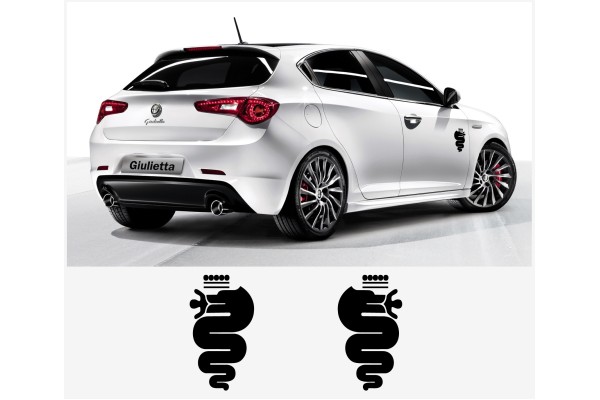 Aufkleber passend für Alfa Romeo Aufkleber Seitenaufkleber Satz  2 Stk. L+R 20cm