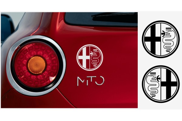 Aufkleber passend für Alfa Romeo Seitenaufkleber Aufkleber 2Stk. Satz 10cm