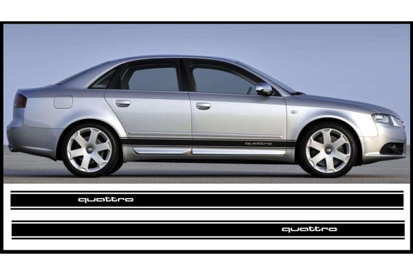 Aufkleber passend für Audi Quattro Seitenaufkleber Aufkleber Satz
