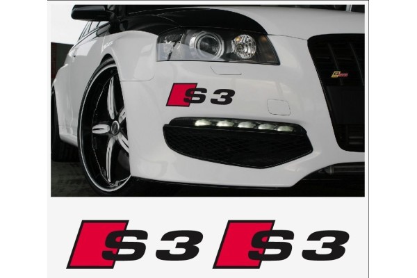 Aufkleber passend für Audi S3 Aufkleber Seitenaufkleber 200mm 2Stk. Satz