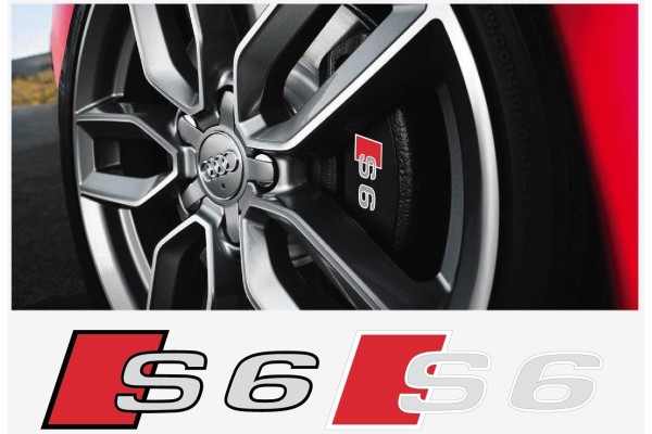Aufkleber passend für Audi S6 Bremssattel Aufkleber 4 Stk. Satz