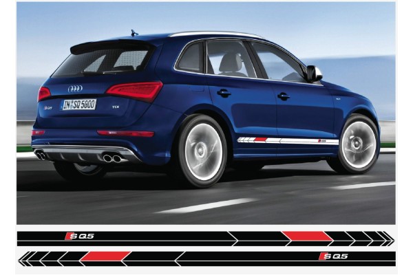 Aufkleber passend für Audi SQ5 Seitenaufkleber Aufkleber Satz 193cm 2Stk. Satz