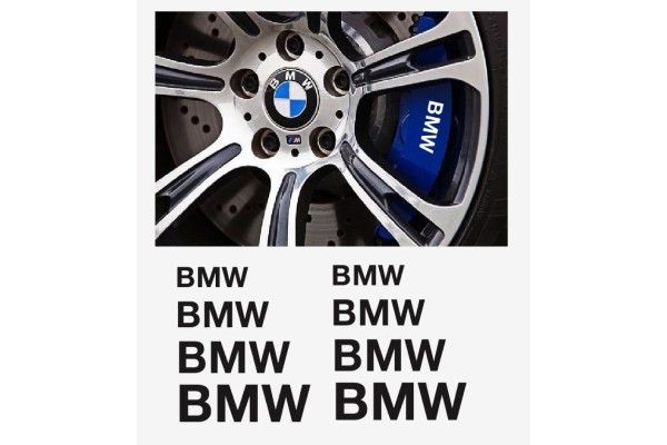 Aufkleber passend für BMW Fenster- Bremssattel- Spiegel Aufkleber - 8 Stück im Set