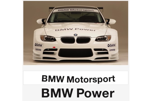 Aufkleber passend für BMW Motorsport Frontscheiben Aufkleber + BMW Power Haubenaufkleber Satz