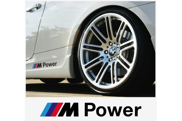 Aufkleber passend für BMW M Power Aufkleber Seitenaufkleber 190mm 2Stk  Satz