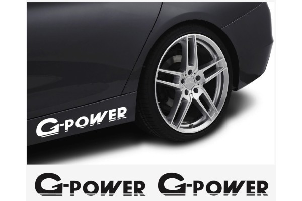 Aufkleber passend für BMW G Power Aufkleber Seitenaufkleber 450mm 2Stk  Satz