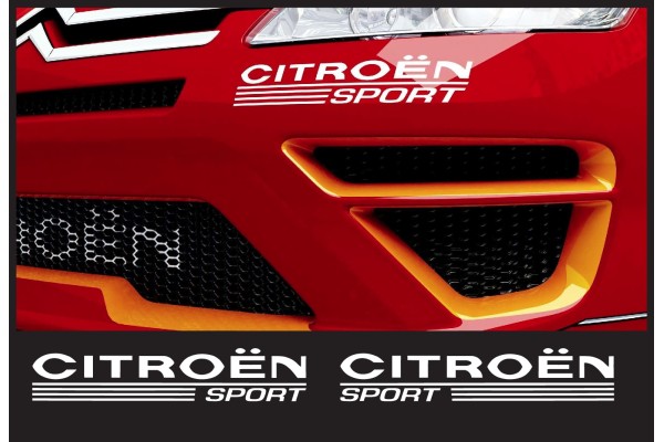 Aufkleber passend für Citroen Sport Aufkleber  Satz R+L 22cm