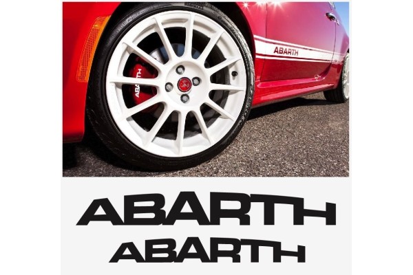 Aufkleber passend für Abarth Bremssattel Aufkleber Satz 4Stk. 70mm + 90mm
