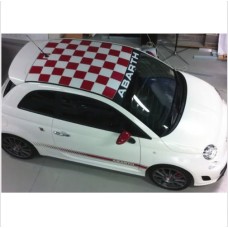 Aufkleber passend für Fiat 500 Dach- Seitenaufkleber Satz