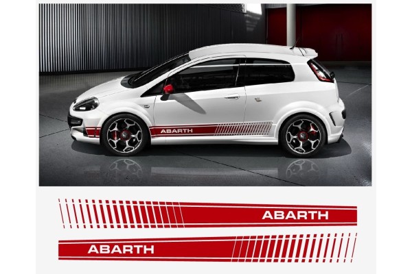 Aufkleber passend für Fiat PUNTO 595 im ABARTH EVO Look Seitenaufkleber PUNTO Schriftzug 180cm 2Stk. Satz Aufkleber passend für Fiat PUNTO 595 im ABARTH EVO Look Seitenaufkleber PUNTO Schriftzug 180cm 2Stk. Satz