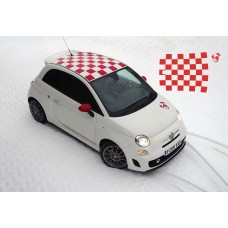 Aufkleber passend für Fiat 500 Haubenaufkleber und Dachaufkleber Aufkleber 2 Stk. Satz