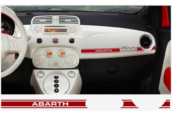 Aufkleber passend für Fiat 500 ABARTH Armatur Aufkleber 2 Stk.