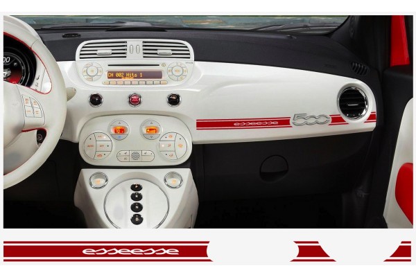 Aufkleber passend für Fiat 500 ABARTH Armatur Aufkleber 2 Stk. esseesse