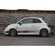 Aufkleber passend für Fiat 500 Abarth Martini Racing Aufkleber 4Stk. Seitenaufkleber Satz