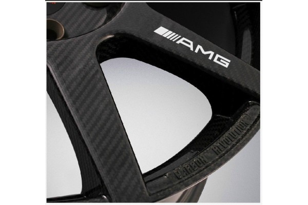 Aufkleber passend für AMG Mercedes Fenster- Bremssattel- Spiegel Aufkleber - 8 Stk. 4x87 + 4x107mm
