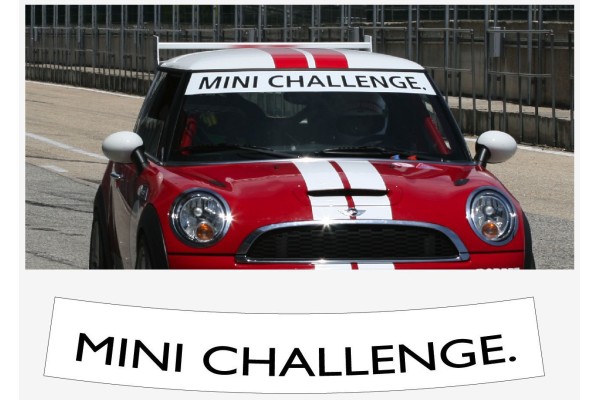 Aufkleber passend für MINI Challenge Frontscheiben Sonnenblendstreifen Aufkleber
