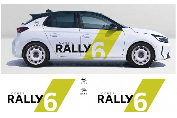 Aufkleber passend für Opel CORSA RALLY 6 Motorsport komplet Satz 6Stk.