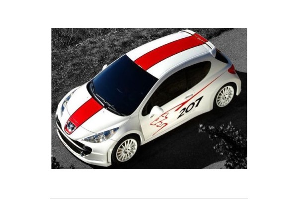 Aufkleber passend für Peugeot Sport Seitenaufkleber Dachaufkleber 5 Stk. Satz Aufkleber 207