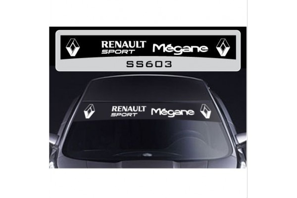 Aufkleber passend für Renault Sport Megane Frontscheiben Sonnenblendstreifen Aufkleber Aufkleber passend für Renault Sport Megane Frontscheiben Sonnenblendstreifen Aufkleber