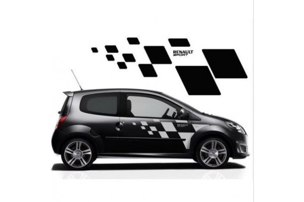 Aufkleber passend für Renault sport racing Seitenaufkleber Aufkleber Satz Twingo Clio Gordini Megane