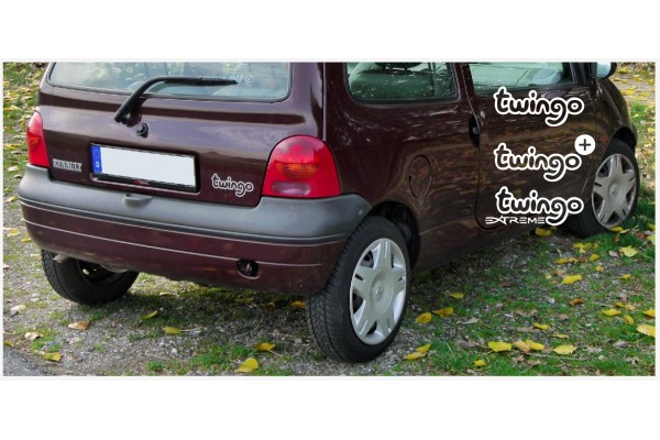 Aufkleber passend für Renault Twingo, Twingo+, Twingo Extreme Heckaufkleber 2Stk, Satz