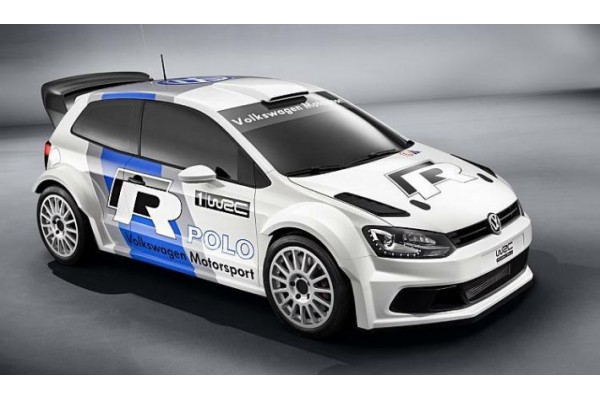 Aufkleber passend für VW Polo R WRC style GTI Seitenaufkleber Aufkleber Satz (Grau-Blau-Schwarz-Weiß)