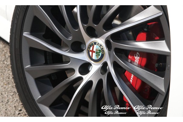Aufkleber passend für Alfa Romeo Bremssattel Felgen Spiegel Fenster Aufkleber 100mm + 130mm