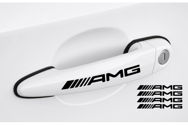 Aufkleber passend für AMG Türgriff Aufkleber Satz 4Stk, 120mm neu logo