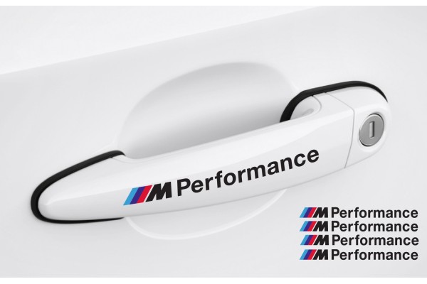 Aufkleber passend für BMW M Performance Türgriff Aufkleber Satz 4Stk, 120mm