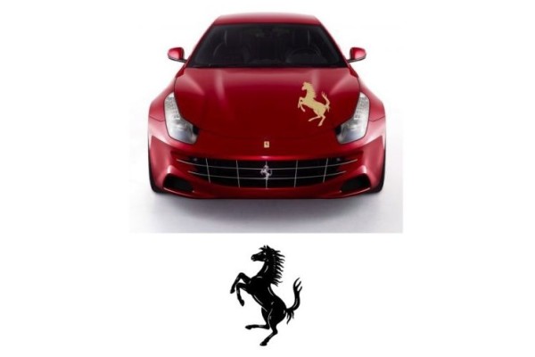 Aufkleber passend für Ferrari Motorhaube Aufkleber Cavallino Rampante Ferrari Pferd 65cm Aufkleber passend für Ferrari Motorhaube Aufkleber Cavallino Rampante Ferrari Pferd 65cm
