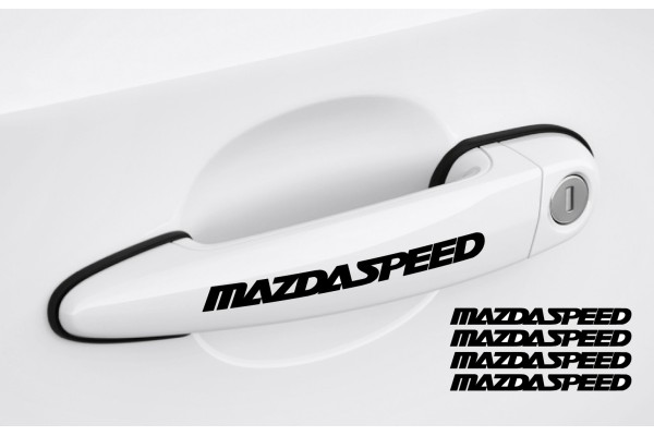 Aufkleber passend für Mazda Speed Türgriff Aufkleber Satz 4Stk, 120mm Aufkleber passend für Mazda Speed Türgriff Aufkleber Satz 4Stk, 120mm