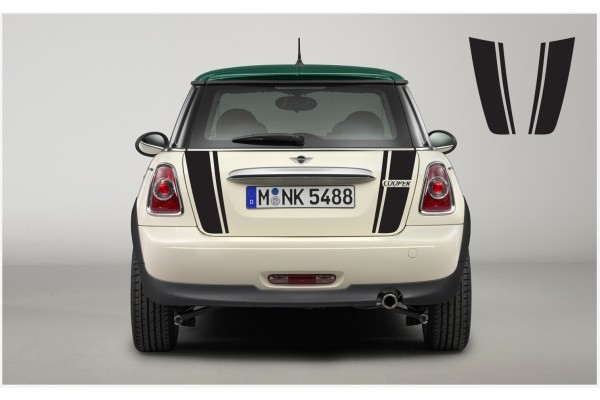 Aufkleber passend für MINI Cooper Heck streifen Aufkleber