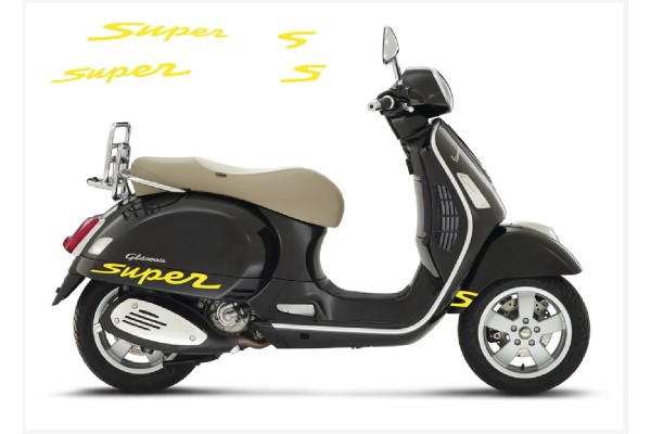 Aufkleber passend für Vespa GT GTS Super Sport Seitenaufkleber Super V1 (yellow) Aufkleber passend für Vespa GT GTS Super Sport Seitenaufkleber Super V1 (yellow)